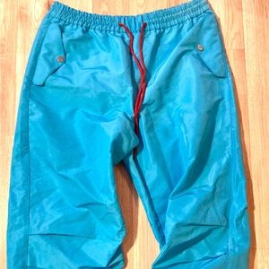 Landlord NY Teal Nylon Jogger Elastic Waist M Med Unisex$220